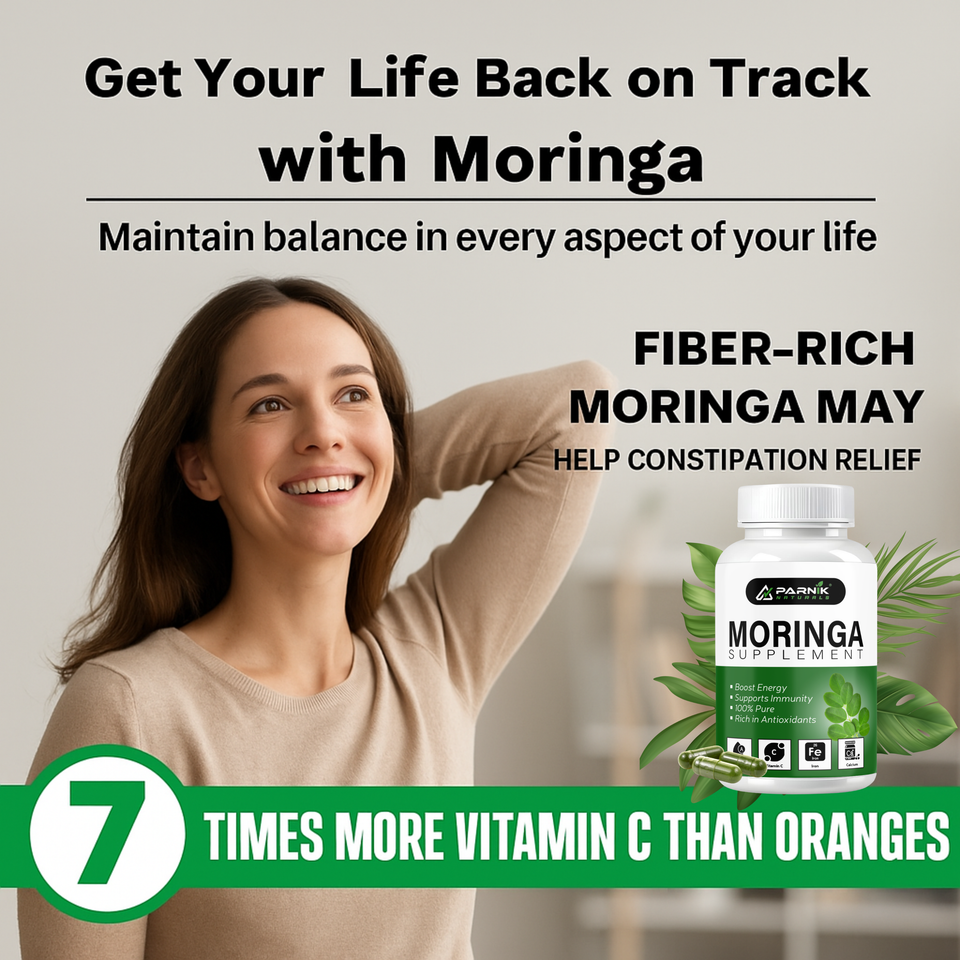 Parnik Naturals Moringa Capsules 60 – Ayurvedic Vegan Herbal Supplement for Immune Support, Energy Boost, Detox & Weight Management – Non-GMO, Gluten-Free