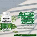 Parnik Naturals Moringa Capsules 60 – Ayurvedic Vegan Herbal Supplement for Immune Support, Energy Boost, Detox & Weight Management – Non-GMO, Gluten-Free