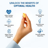 Parnik Naturals Omega-3 Fish Oil 1000mg | EPA DHA Softgels for Heart, Brain, Joint, Eye & Skin Health | Burp-Free Anti-Inflammatory Supplement – 60 Capsules