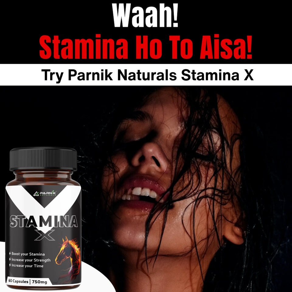 Parnik Naturals Stamina+ for Men 750mg – Energy, Strength & Testosterone Booster – Ayurvedic Performance Supplement – 60 Vegan Capsules